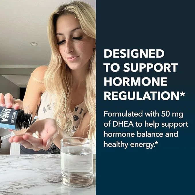 DHEA 50mg Supplement for Hormone Balance - Supports Energy for Men and Women - Dehydroepiandrosterone Capsules for Mood, A...