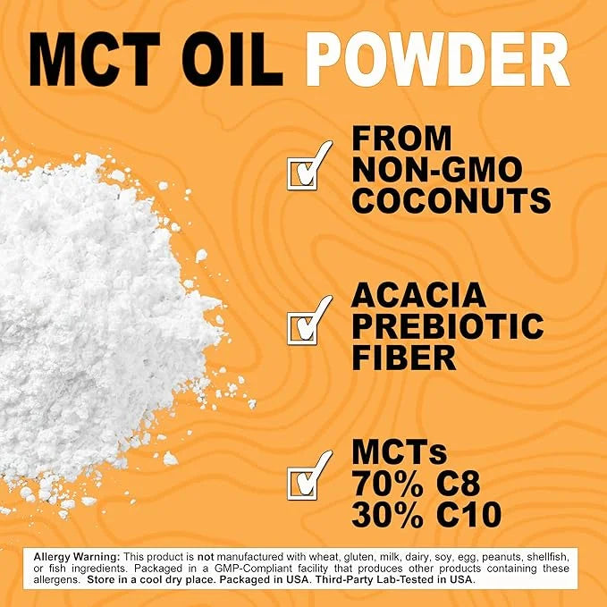 It's Just - MCT Oil Powder w/Prebiotic Fiber (1.5lbs) 70% C8 + 30% C10, Fast Fuel for Body & Brain Health, Keto Coffee Cre...
