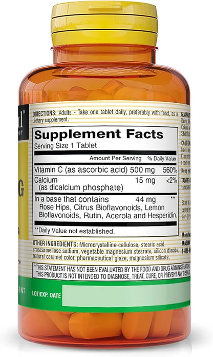 MASON NATURAL Vitamin C 500 mg 90 Tablets 3)