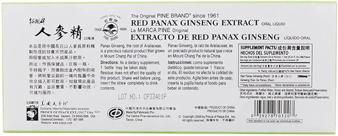 Prince Of Peace Red Panax Ginseng 30 Vial