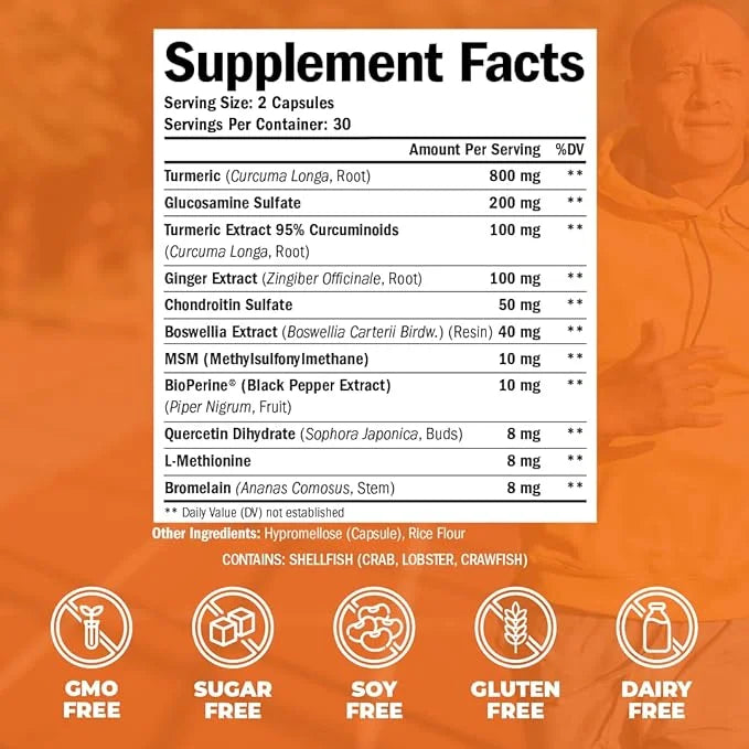 Turmeric & Glucosamine Chondroitin Joint Support 60 Capsules