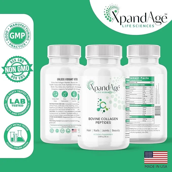 XpandAge's Bovine Collagen Peptides contain Biotin,