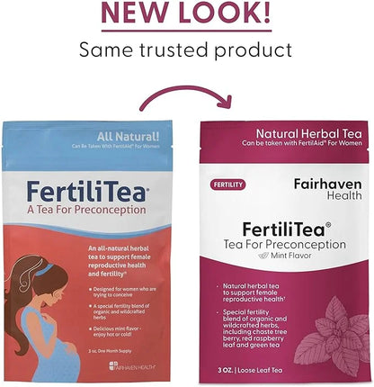 Fairhaven Health FertiliTea | Organic Fertility Tea for Women to Support Reproductive Health* | Prenatal Herbal Tea to Sup...