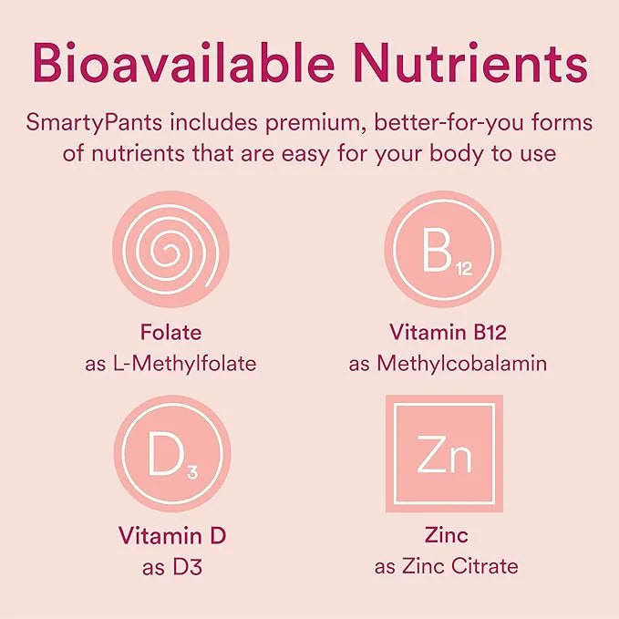 SmartyPants Women's Multivitamin Gummies: Omega 3 CoQ10, Vitamin D3, C, B12, B6, B6, Vitamin 180 Count (30 Day