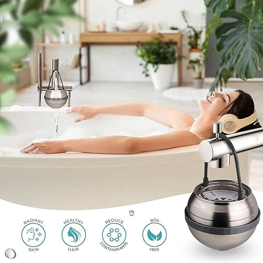 Bath Ball Filter for Tub Faucet-11 Stage Bathtub Water Filter-Removes Contaminants, BPA Free, Purify Tub Bathwater for Hea...