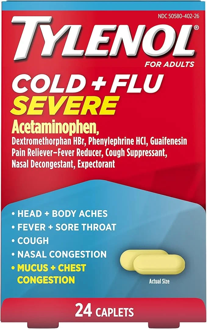 Tylenol Cold + Flu Severe Medicine 24 ct.