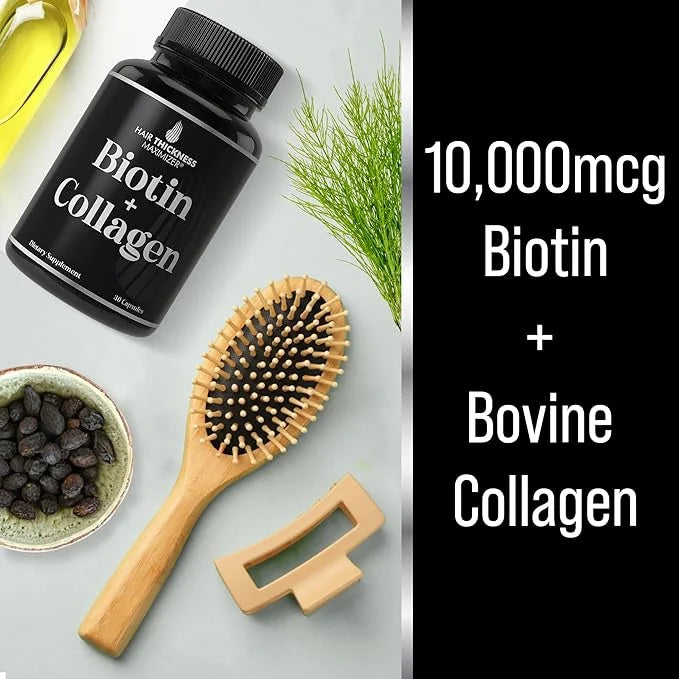 Biotin and Collagen Supplements 10000mcg Biotin 2-in-1 Hair