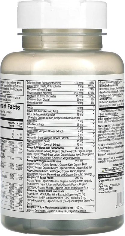 KAL Enhanced Energy Iron Free Tablets, 90 Count