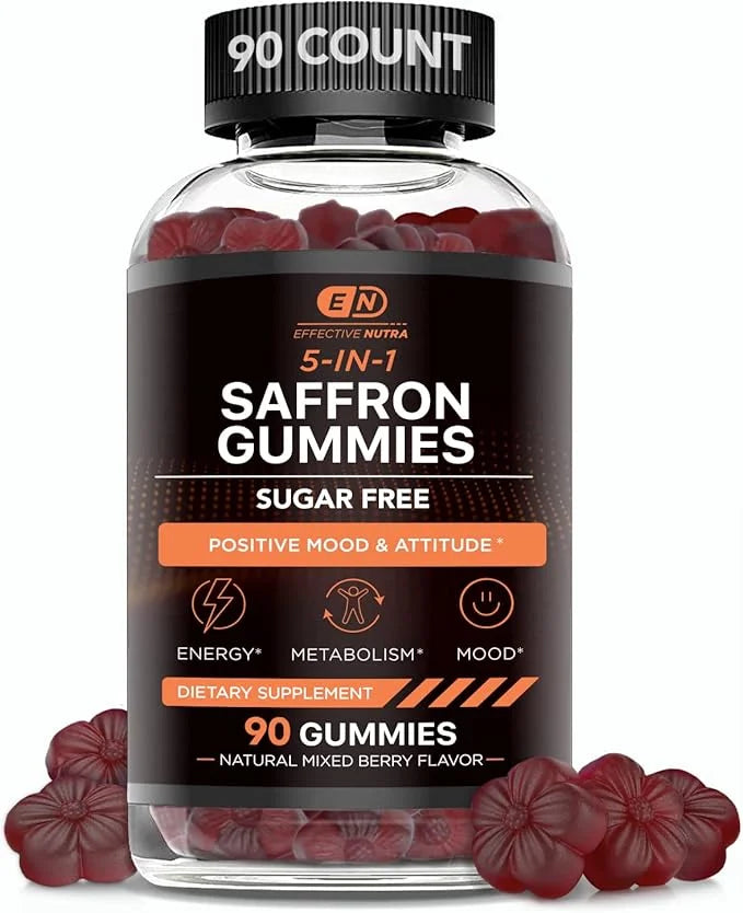 Saffron Gummies - Sugar Free Saffron D2, Passion (90ct)