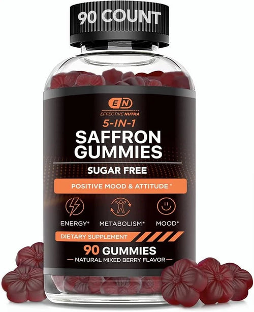Saffron Gummies - Sugar Free Saffron D2, Passion (90ct)