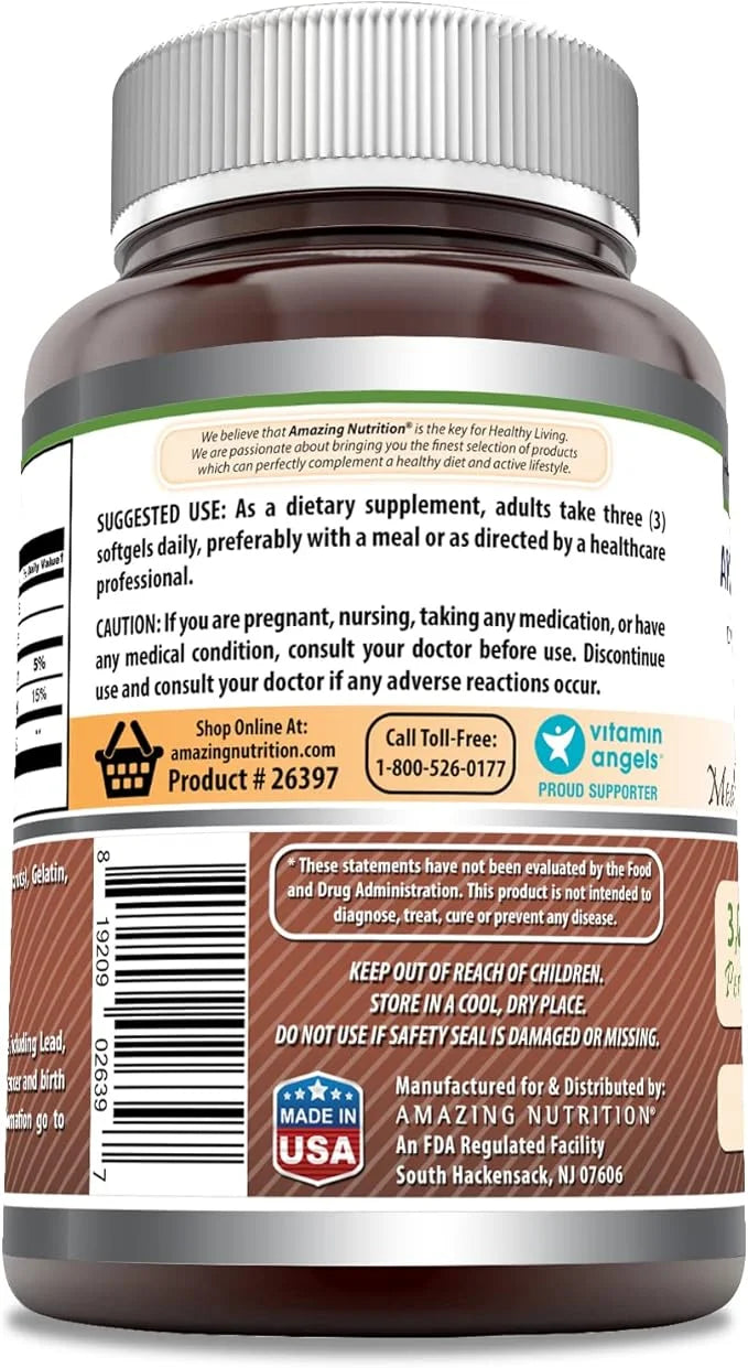 Amazing Formulas MCT Oil Supplement | 1000 Mg Per Serving | 300 Softgels | Non-GMO | Gluten-Free | Made in USA - Product I...
