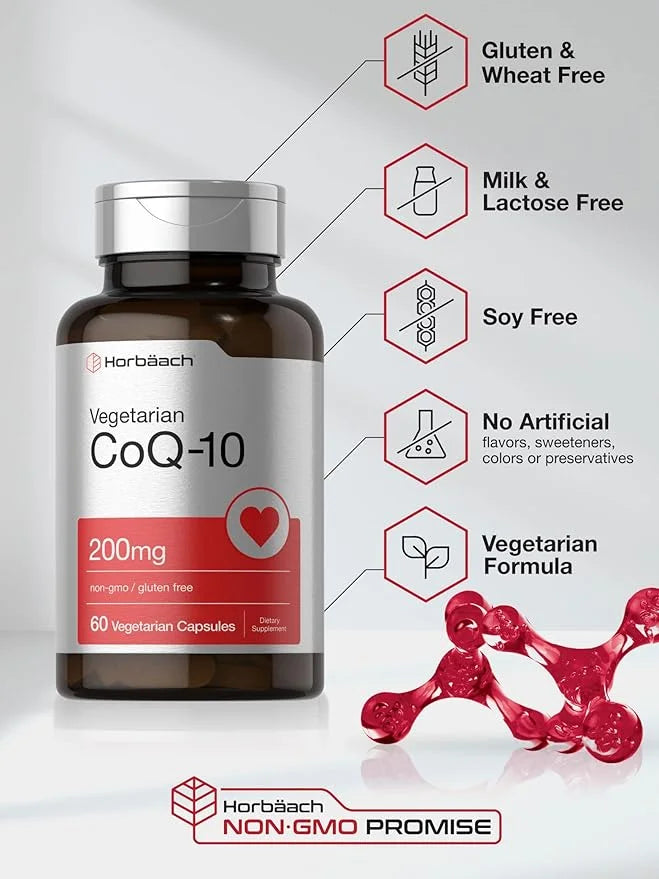 Horbäach CoQ10 Capsules 200mg | 60 Count