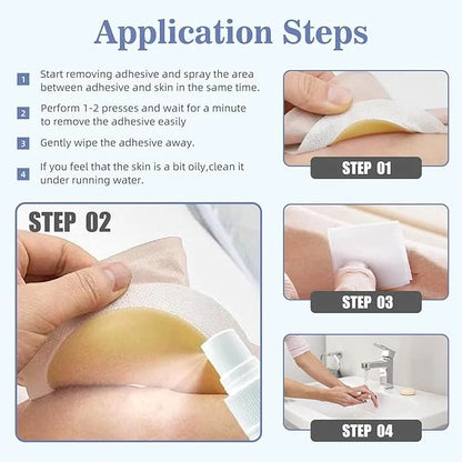 Adhesive Remover Spray-Adhesive Remover for Skin,No Removal,1 oz (4 Pcs)