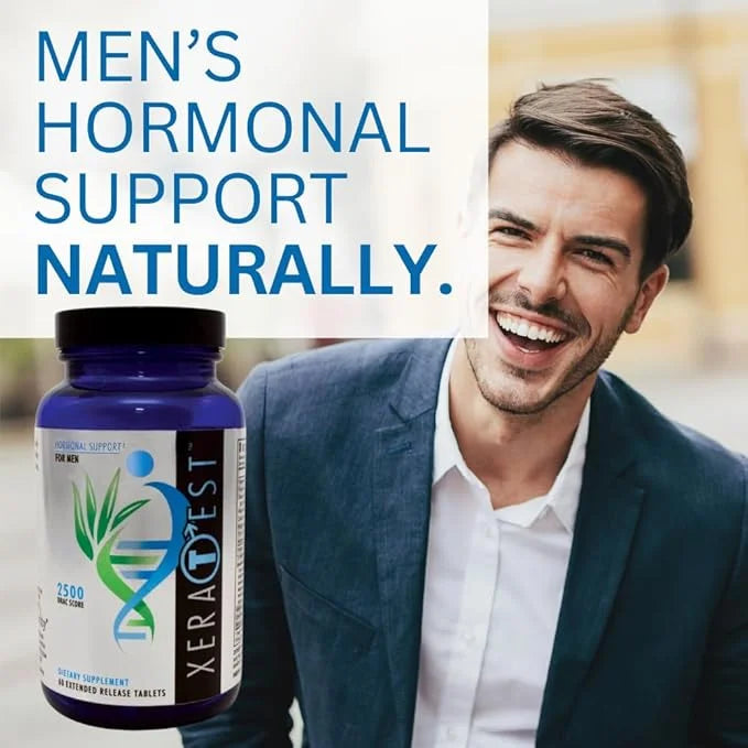 Youngevity XeraTest™ Hormonal Support for Men - Testosterone Support + Telomere Health - With Fucoidan Blend, Whole Foods,...
