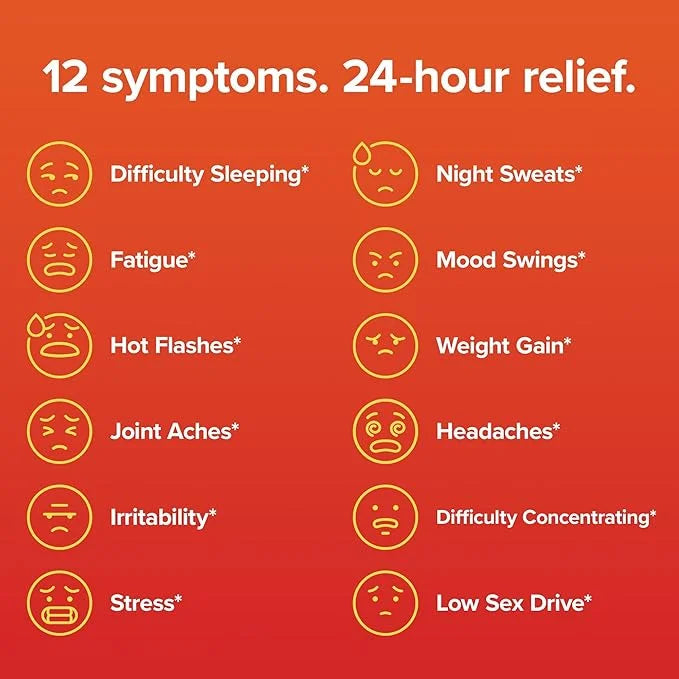 Amberen: Safe Multi-Symptom Menopause Relief. Clinically Shown to Relieve 12 Menopause Symptoms: Hot Flashes, Night Sweats...