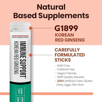 JungKwanJang Korean Red Panax Ginseng (800mg) (469mg) Immune 10 Count