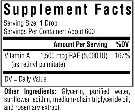 Seeking Health vitamin A Drops 1 fl 1500mcg (600 (600 Servings)