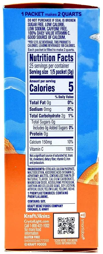 Crystal Light Pitcher Packets, Classic Orange, 2.5 OZ - Product Image
