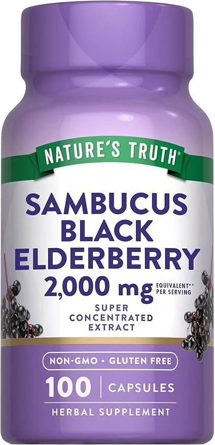 Nature's Truth Black Elderberry Capsules 100 Count