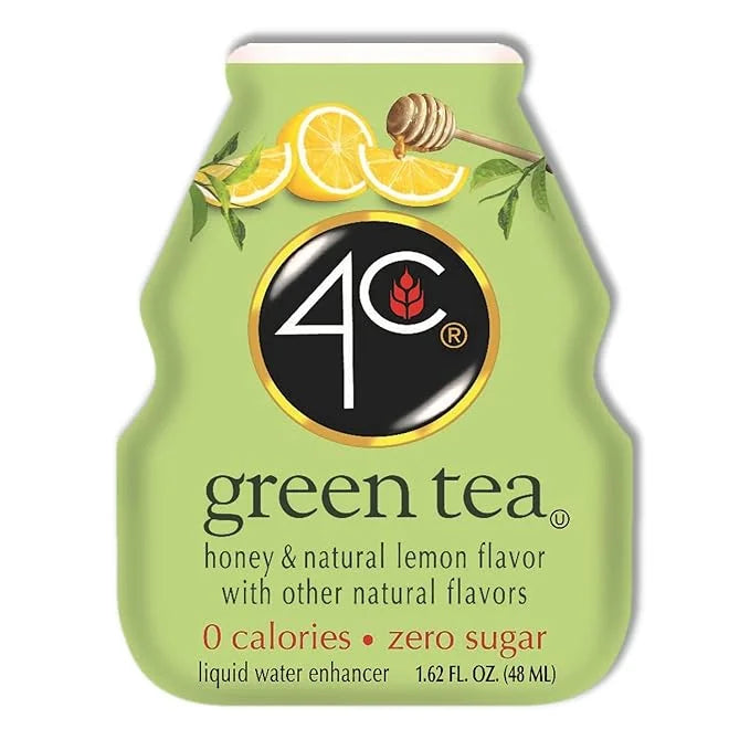4C Sugar Free A Liquid Water Enhancer 12 Pack, Premium Natural Flavors, 0 Calories (Green Tea, 1.62 Ounce (Pack of 12)) - ...