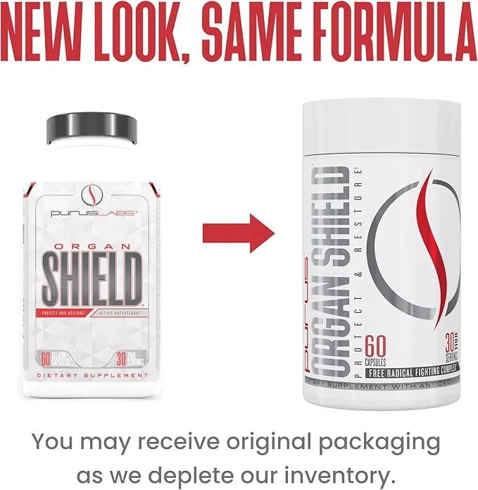 Purus Labs Organ Shield Active Antioxidant 30 Servings, 60 Gelatin