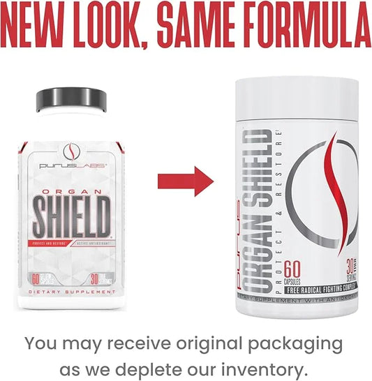 Purus Labs Organ Shield Active Antioxidant 30 Servings, 60 Gelatin