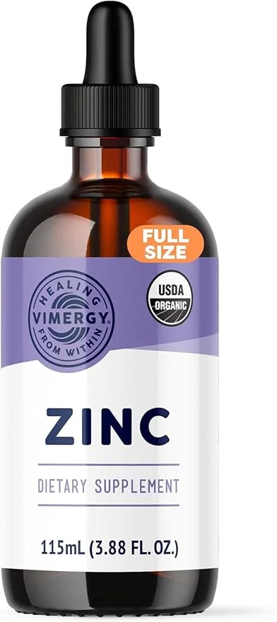 Vimergy Liquid Zinc – Fast-Absorbing Immune Support* – Promotes Healthy Bones & Skin – USDA Certified Organic, Vegan, Non-...