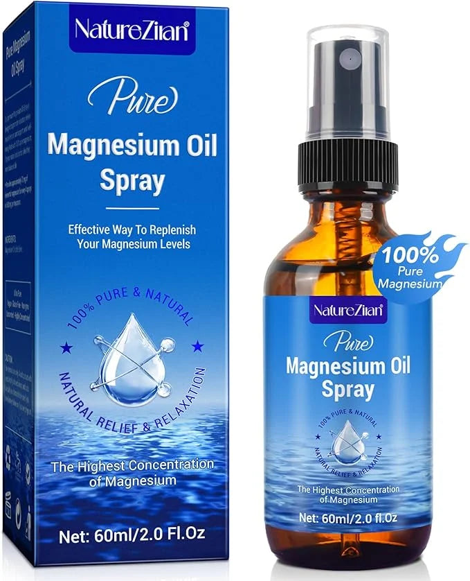 Magnesium Oil Spray - Magnesium Oil for feet - 100% Pure Magnesium Oil Spray Organic Natural Magnesium Spray - Nourish The...