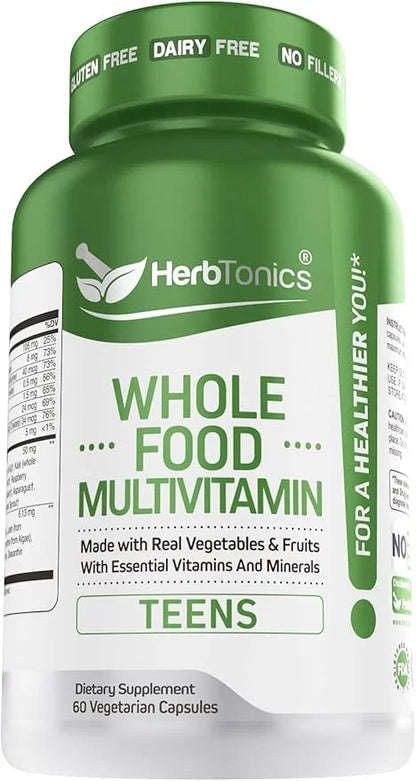 Whole Food Multivitamin for Teens (Boys 62 Superfoods 60 Capsules