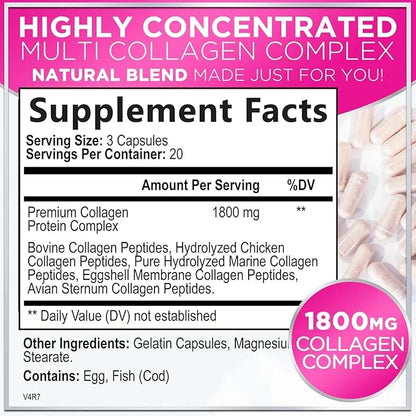 Collagen Peptides for Women & Men, 60 Capsules