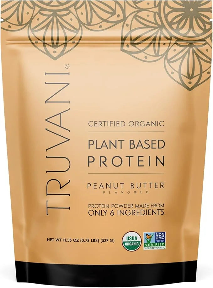 Truvani Vegan Pea Protein Powder | Peanut Butter | 20g Organic Plant Based Protein | 10 Servings | Keto | Gluten & Dairy F...