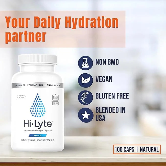 Hi-Lyte Electrolyte Replacement Capsules | Rapid Rehydration Supplement | Vegan & Keto Friendly | Gentle on Stomach | Magn...