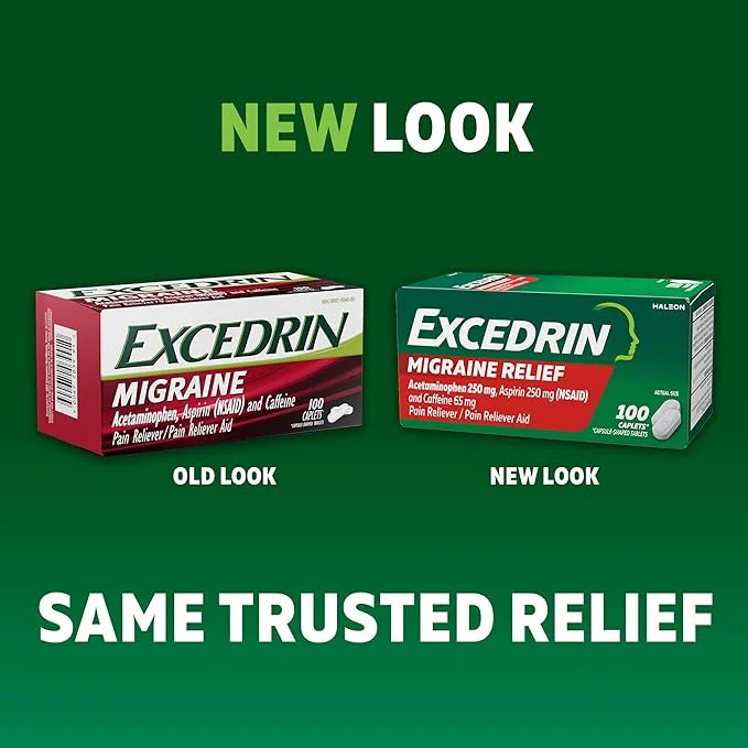 Excedrin Migraine Relief Caplets to Alleviate 200 Count