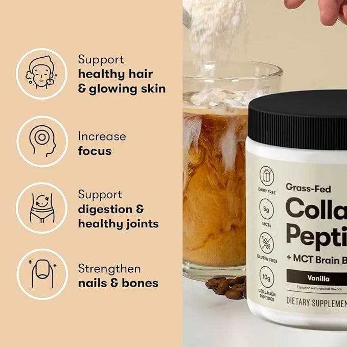 Perfect Keto Collagen Peptides Protein Powder with MCT Oil, Hydrolyzed Collagen, Type I & III Supplement, Gluten Free, Gra...