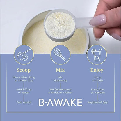 B-Awake Energy Powder Supplement, All-Natural Vitamin (30 Servings)