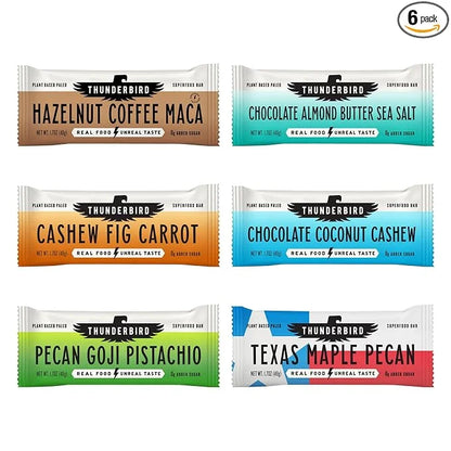 Thunderbird Real Food Bars - Gluten Free, Paleo, Vegan Snack Food Bar Variety Pack - 102 Ounce - Product Image