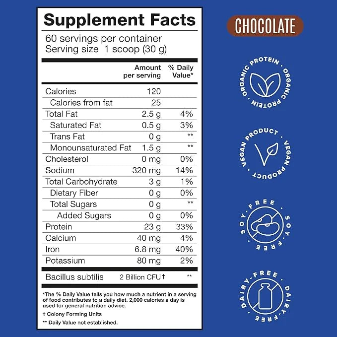 BIRDMAN Falcon Vegan Protein Powder Organic, Stevia & Sugar Free, Plant Based Protein, Low Carb, Dairy Free, Keto, Non Whe...