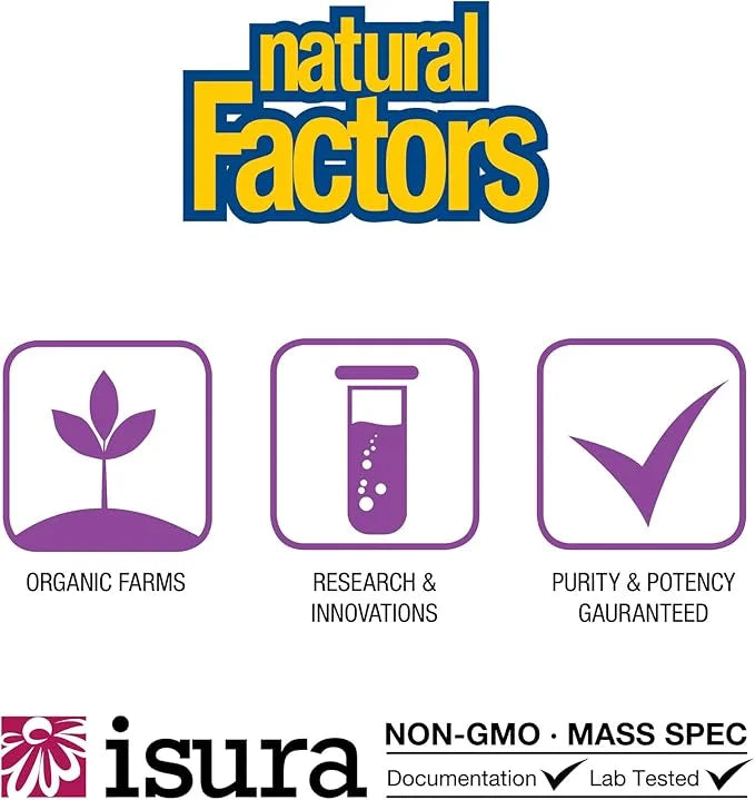 Natural Factors, Coenzyme Q10 50mg, CoQ10 120 softgels (120 servings)