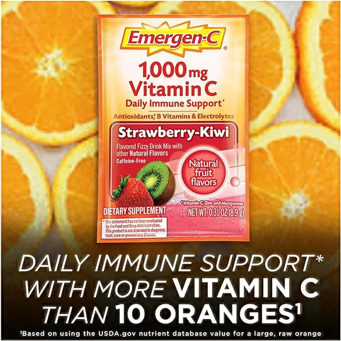 Emergen-C 1000mg Vitamin C Powder, with Antioxidants, B Vitamins and Electrolytes, Vitamin C Supplements for Immune Suppor...