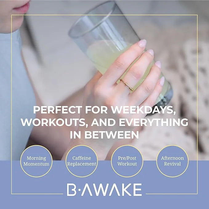 B-Awake Energy Powder Supplement, All-Natural Vitamin (30 Servings)