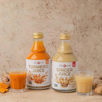 The Ginger People Ginger & Turmeric Juice Set | Digestion + Anti-Inflammatory | 8 Fl Oz (Pack of 2) - Product Image