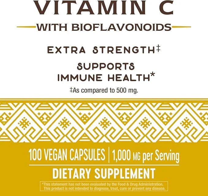 Nature’s Way Vitamin C with Bioflavonoids 1 g 100 Capsules