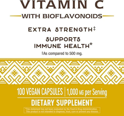 Nature’s Way Vitamin C with Bioflavonoids 1 g 100 Capsules