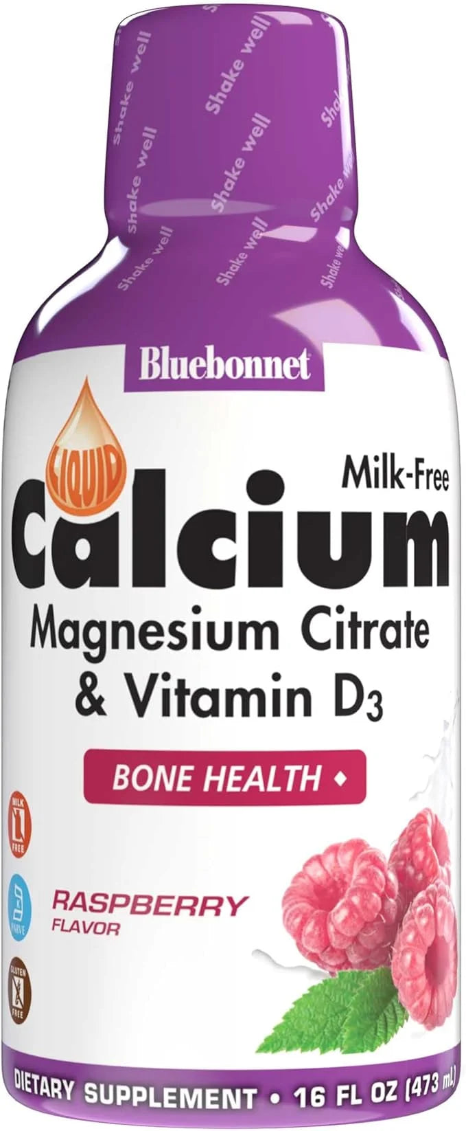 Bluebonnet Bluebonnet Nutrition Liquid Calcium Citrate Magnesium Citrate, Vitamin D3, Bone Health, Gluten Free, Soy free, ...