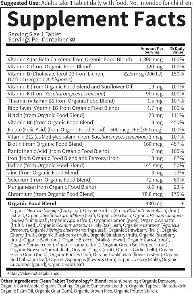 Garden of Life Organics Prenatal Vitamin: B6, B12, B12, D3 D3 – 30 Day