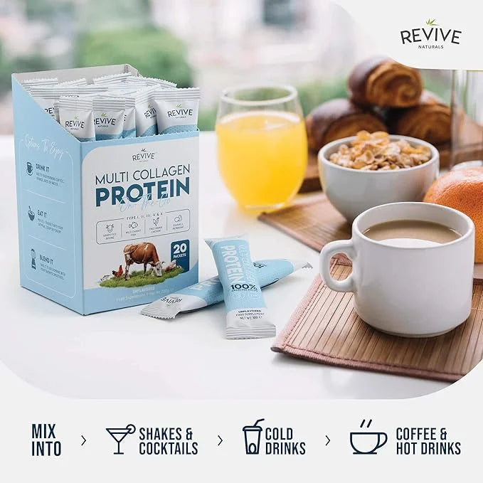 Multi Collagen Protein Powder Packets (10g Each, 20 Packets)