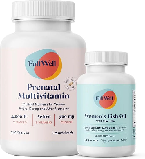 Prenatal Vitamin Lemon + DHA 3 Fish 26+ Vital 3rd Party 30 Servings