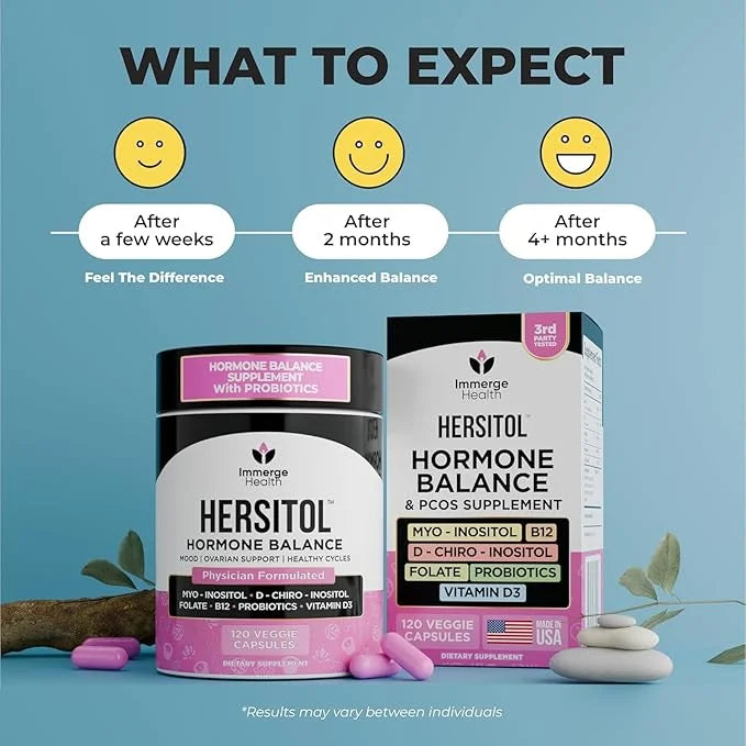 Hormone Balance for Women, PCOS, Ovarian Support, Fertility, Menstrual Cycle | Myo-Inositol & D-Chiro Inositol Supplement ...