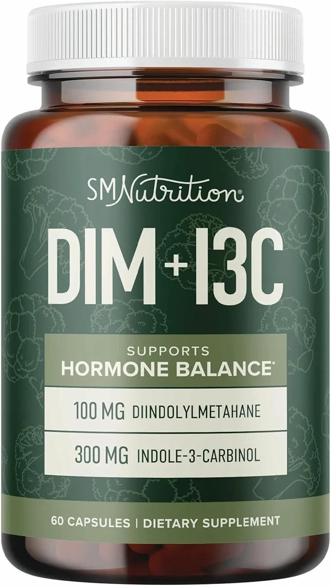 SMNutrition DIM & Indole 3 Carbinol for Hormone Balance for Women & Men | I3C Complex | Estrogen Balance, Menopause Supple...