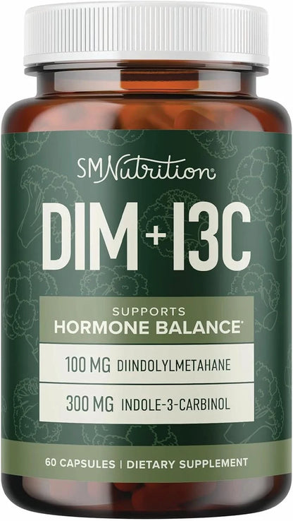 SMNutrition DIM & Indole 3 Carbinol for Hormone Balance for Women & Men | I3C Complex | Estrogen Balance, Menopause Supple...
